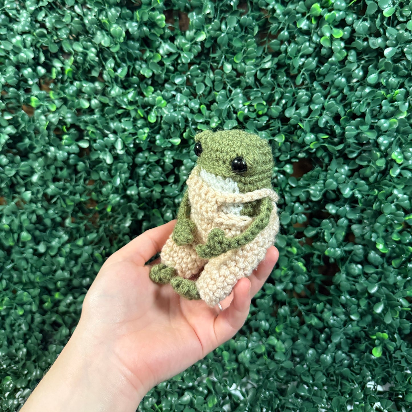 Sitting Frog in Overalls