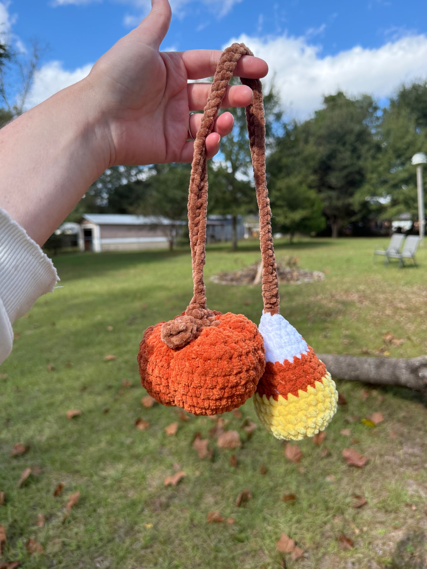 Candy Corn Pumpkin Hanger